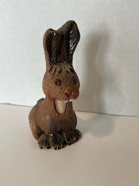 Artesania Rinconada Hand-Crafted Ceramic Wild Rabbit Bunny Figurine